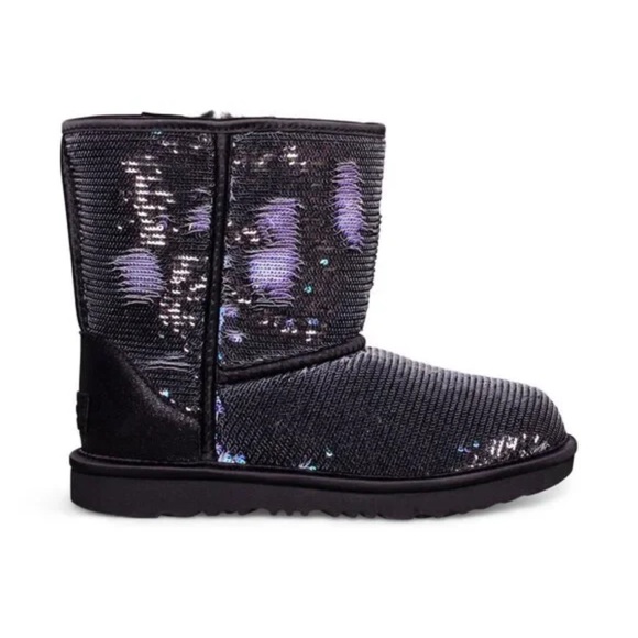 UGG Other - UGG Kids Black and Purple Sequin Boots